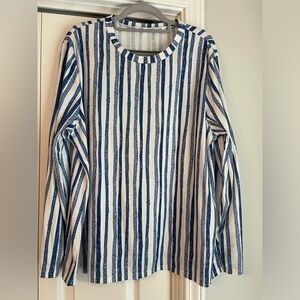 Women’s long sleeve stripped blouse 2XL